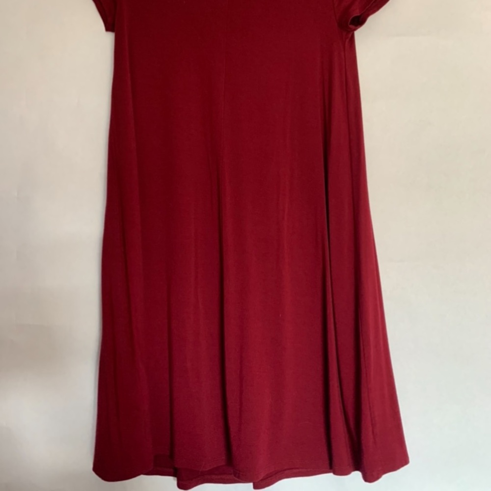 Red T-shirt dress